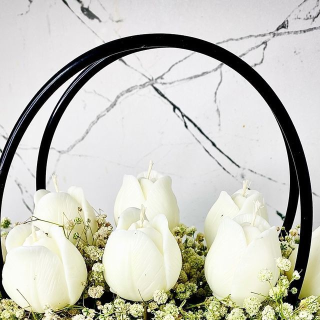 شمع غنچه رز